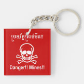 危険!!鉱山!!☠カンボジア・クメールのサイン☠ キーホルダー (裏面)