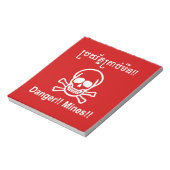 危険!!鉱山!!☠カンボジア・クメールのサイン☠ ノートパッド (回転)