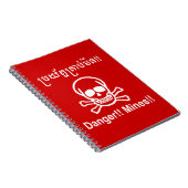 危険!!鉱山!!☠カンボジア・クメールのサイン☠ ノートブック (右側)