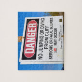 危険 – No Cliff Diving – ハワイ – 8x10 - 110 pc ジグソーパズル (縦)