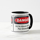 危険PETAマグ マグカップ (正面右)