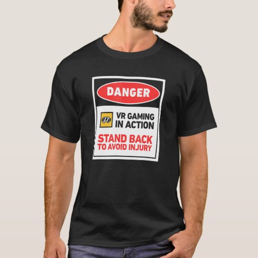 危険Vr開発者ゲーマー仮想現実 Tシャツ (正面)