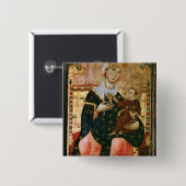 即位させたマドンナおよび子供、c.1260 缶バッジ (正面&裏面)