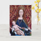 即位したマドンナと子供(詳細、M 070)カード カード (黄色い花)