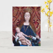 即位したマドンナと子供(詳細、M 070)カード カード (黄色い花)