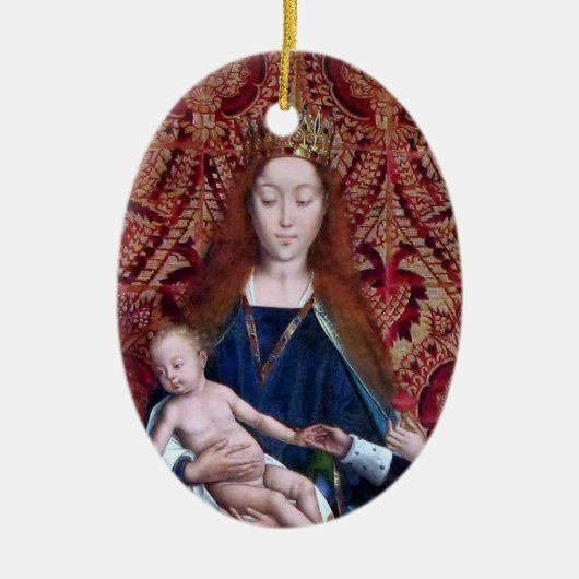 即位したマドンナと子(詳細、M 070) セラミックオーナメント (正面)