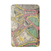 即位のルートの地図、ロンドン、イギリス バスマット (正面縦)