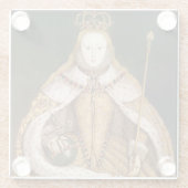 即位ローブのエリザベス女王一世 ガラスコースター (裏面)