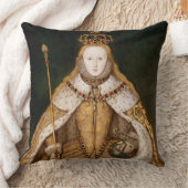 即位ローブのエリザベス女王一世 クッション (ブランケット)