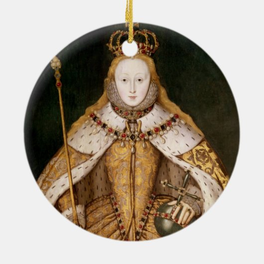 即位ローブのエリザベス女王一世 セラミックオーナメント (裏面)
