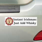 即刻のアイルランド人のバンパーステッカー バンパーステッカー (車上)