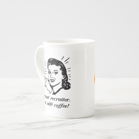 即刻のリクルーター ボーンチャイナマグカップ (正面左)