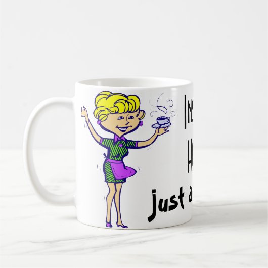 即刻の人間はちょうどコーヒーを加えます コーヒーマグカップ (左)