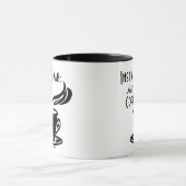 即刻の人間はちょうどコーヒーを加えます マグカップ (中央)