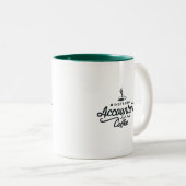 即刻の会計士はちょうどコーヒー-協力者のギフト--を加えます ツートーンマグカップ (正面右)