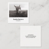 即刻の写真のスタイル-フレンドリーなろば スクエア名刺 (正面/裏面)