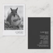即刻の写真045 -灰色のリスBW 名刺 (正面/裏面)