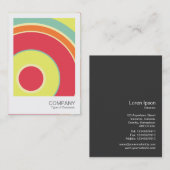 即刻の写真060 -カラフルな円01 名刺 (正面/裏面)