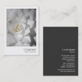 即刻の写真088 -白いツバキ 名刺 (正面/裏面)