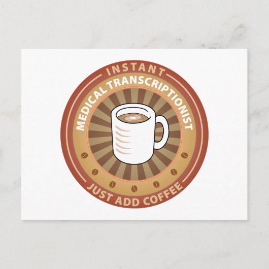 即刻の医学のTranscriptionist ポストカード (正面)