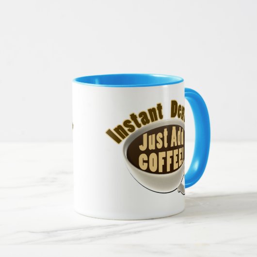 即刻の歯科医はちょうどコーヒーを加えます マグカップ (正面右)