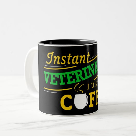 即刻の獣医 -- ちょうどコーヒーを加えて下さい ツートーンマグカップ (正面左)