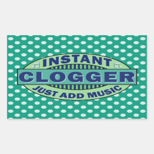 即刻のCloggerはちょうど音楽を加えます 長方形シール