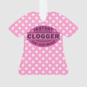 即刻のCloggerはちょうど音楽ピンクを加えます オーナメント (裏面)