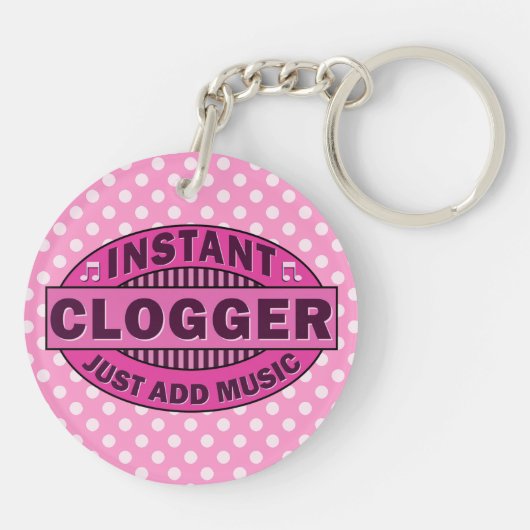 即刻のCloggerはちょうど音楽ピンクを加えます キーホルダー (裏面)