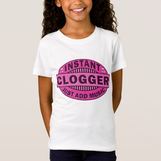 即刻のCloggerはちょうど音楽ピンクを加えます Tシャツ (正面)