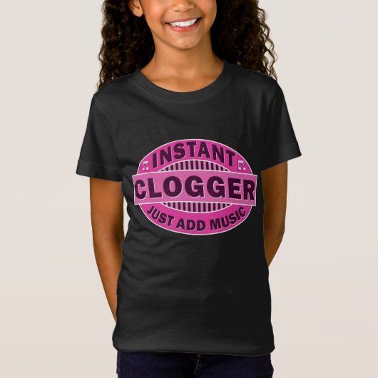 即刻のCloggerはちょうど音楽ピンクを加えます Tシャツ (正面)