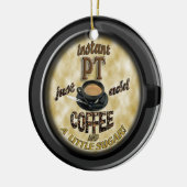 即刻PTはコーヒークリスマスのオーナメントの身体検査を加えます セラミックオーナメント (左)