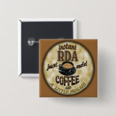即刻RDAはコーヒー歯科助手を加えます 缶バッジ (正面&裏面)