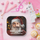 即席サンタ！単にあなたの顔を追加。 ペーパープレート (パーティー)