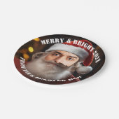 即席サンタ！単にあなたの顔を追加。 ペーパープレート (アングル)