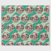 即席サンタ！単にあなたの顔を追加。 ラッピングペーパー (フラット)