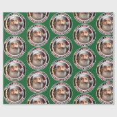 即席サンタ！単にあなたの顔を追加。 ラッピングペーパー (フラット)