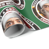 即席サンタ！単にあなたの顔を追加。 ラッピングペーパー (ロールコーナー)