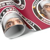 即席サンタ！単にあなたの顔を追加。 ラッピングペーパー (ロールコーナー)