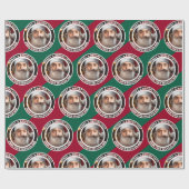 即席サンタ！単にあなたの顔を追加。 ラッピングペーパー (フラット)