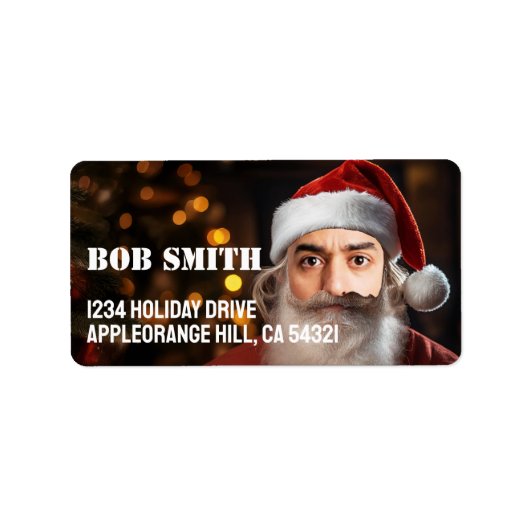 即席サンタ！単にあなたの顔を追加。 ラベル (正面)