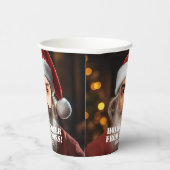 即席サンタ！単にあなたの顔を追加。 紙コップ (右)