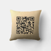 即座に編集可能なQRコードテンプレート | フェイク金ゴールド クッション (裏面)