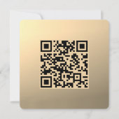 即座に編集可能なQRコードテンプレート | フェイク金ゴールド ノートカード (正面)