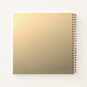 即座に編集可能なQRコードテンプレート | フェイク金ゴールド ノートブック (裏面)