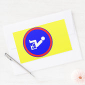 即座に落書きタグ付けステッカー(空白の) 長方形シール (封筒)