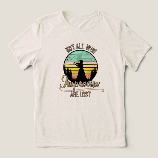 即興がすべて迷いではない トライブレンドTシャツ (デザイン正面)