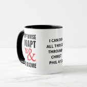 即興でYESを適応し、クリスチャンを克服 マグカップ (正面左)