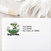 即興のカメの卵管タビーのタフタッグ漫画 ラベル (インサイチュ)