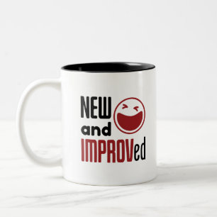 即興コメディー·アドリブ·コメディアン新IMPROV ツートーンマグカップ